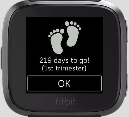 fitbit period tracker pregnant