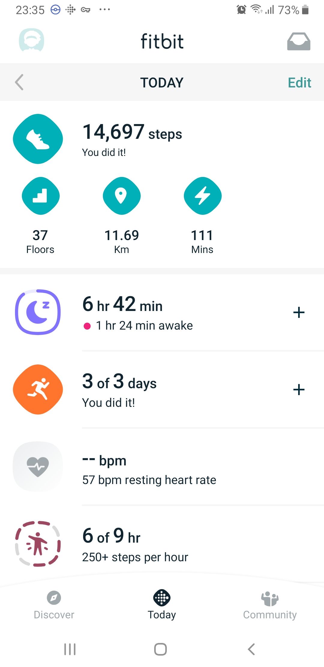 fitbit with alarm clock