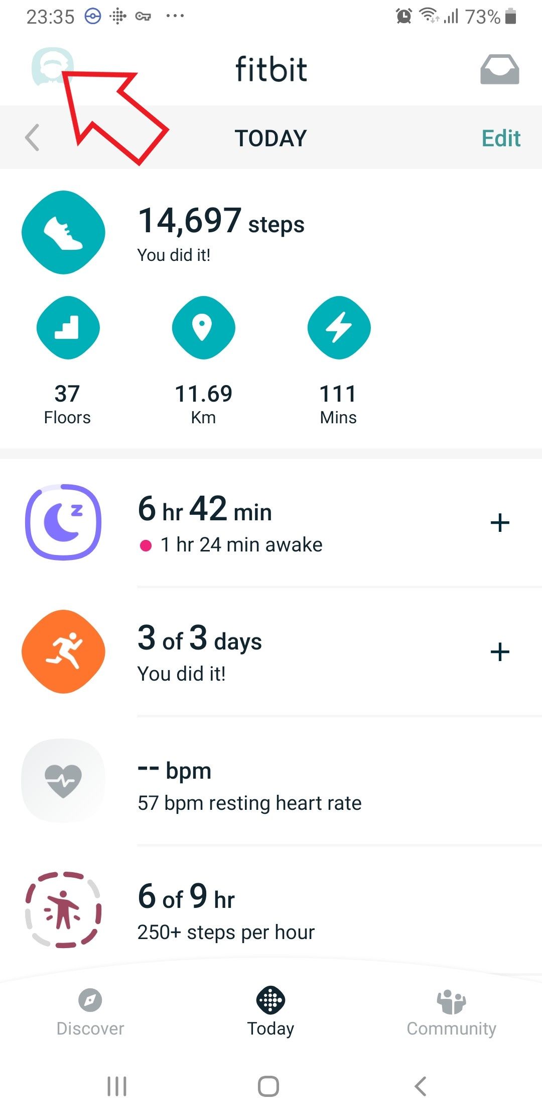 setting alarm on fitbit charge 2