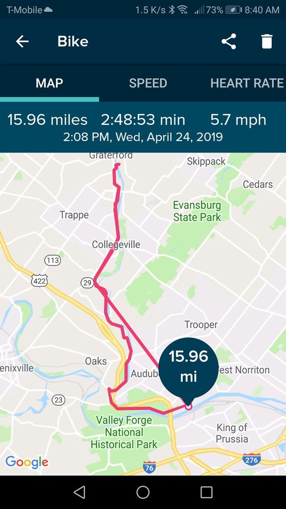 fitbit bike gps