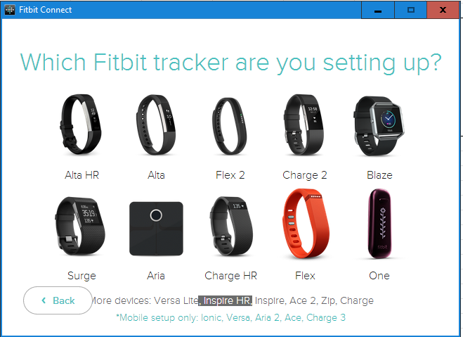 fitbit connect inspire hr