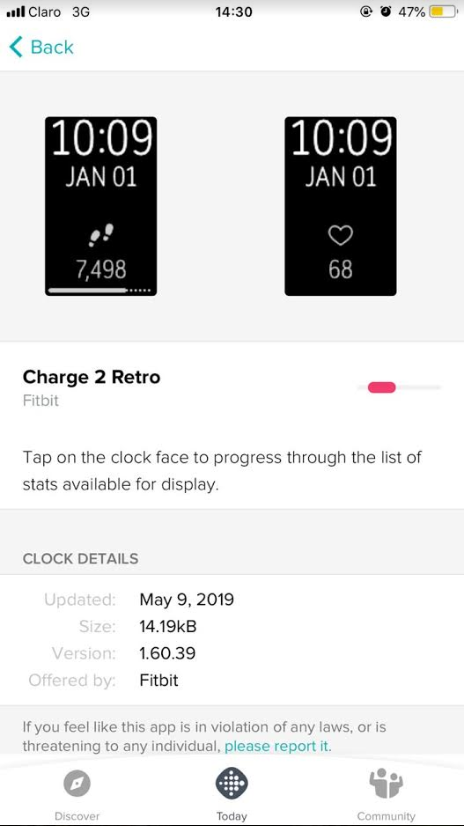 charge 3 clock faces 2020