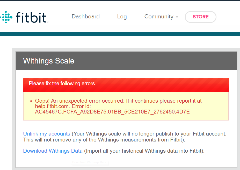 sync fitbit with withings scale