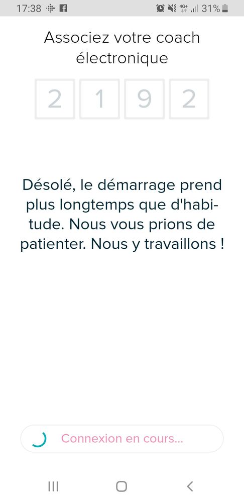 Le code est envoyé mais l'association ne se fait pas