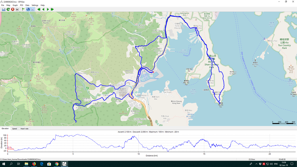 Same *.tcx data from GPXSee