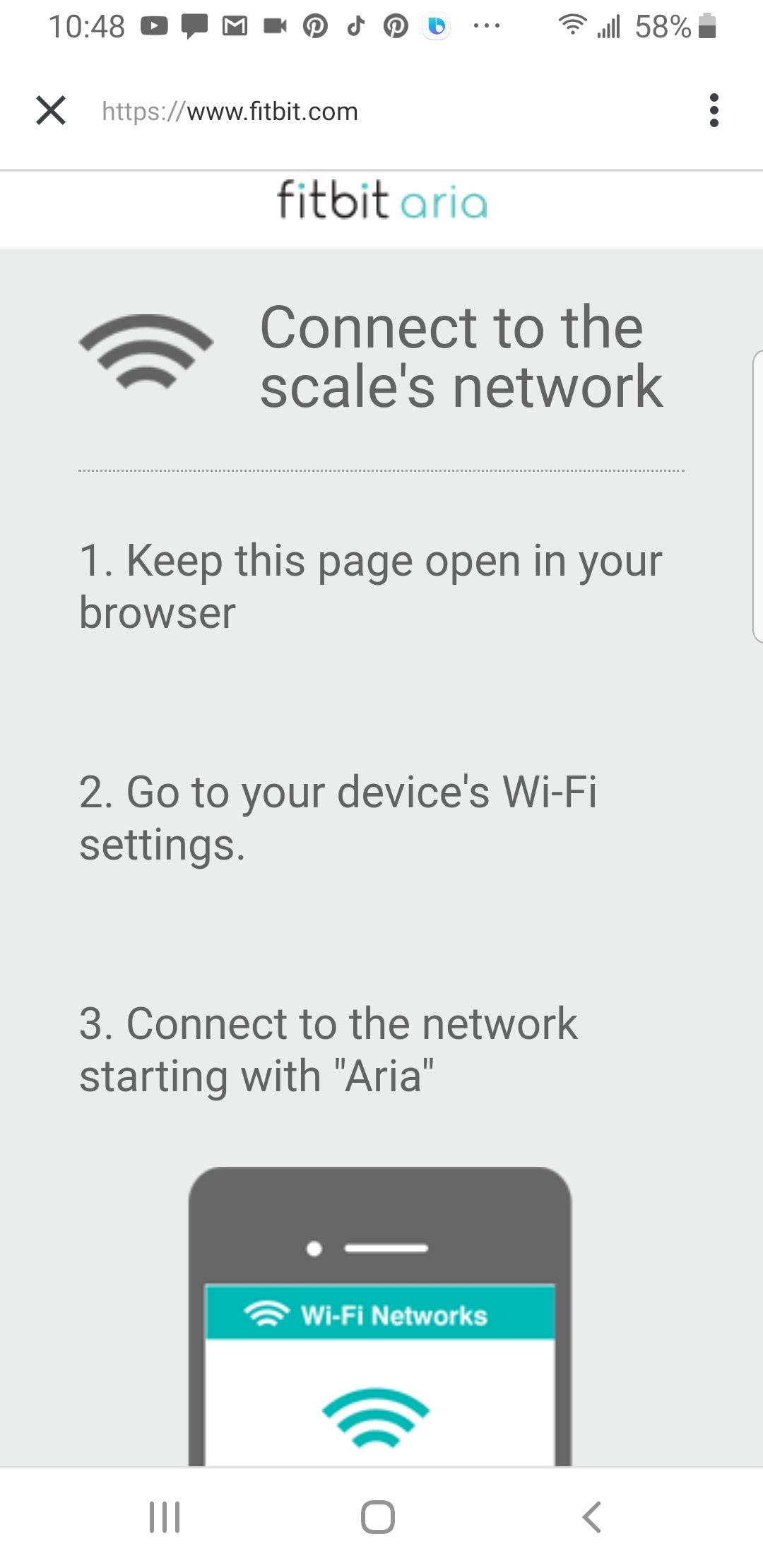 set up fitbit aria to new wifi