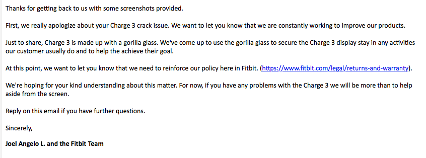 Solved Charge 3 Screen Cracked Fitbit Community
