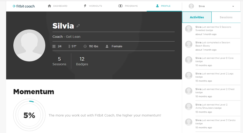 fitbit coach running