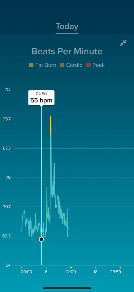 Heart rate graph no longer consistent vertical sca. Fitbit Community