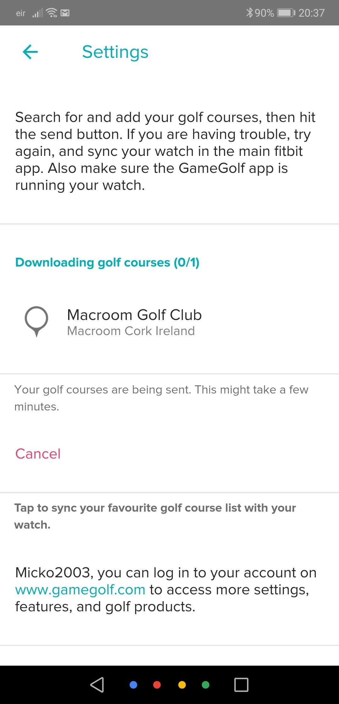 Fitbit best sale golf apps