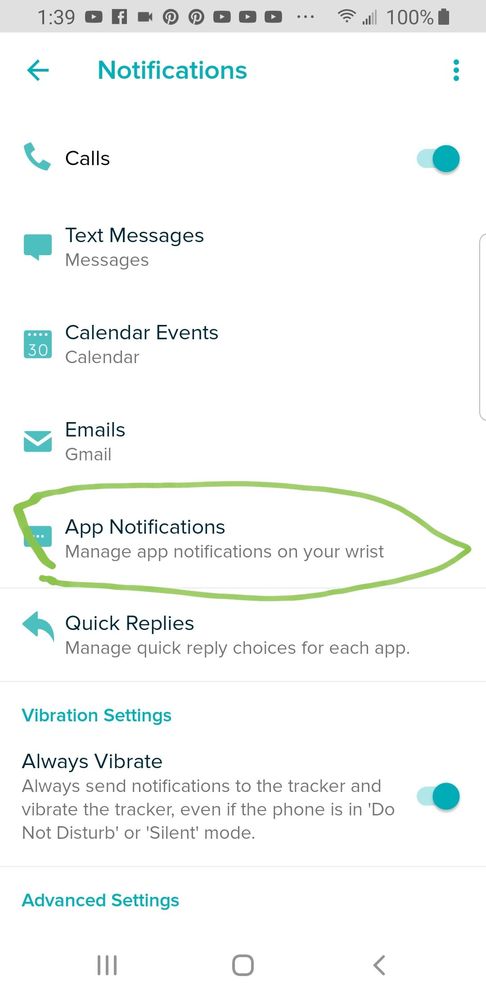 Enabling notifications for social media Fitbit Community