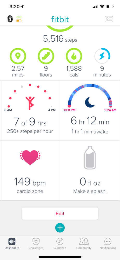 Heart rate captured during exercise