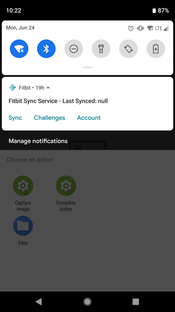 Fitbit cheap sync android