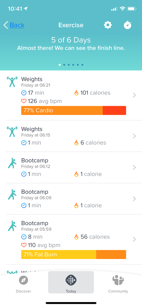 Exercise Results