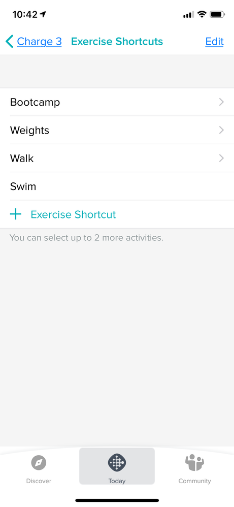Exercise Shortcuts