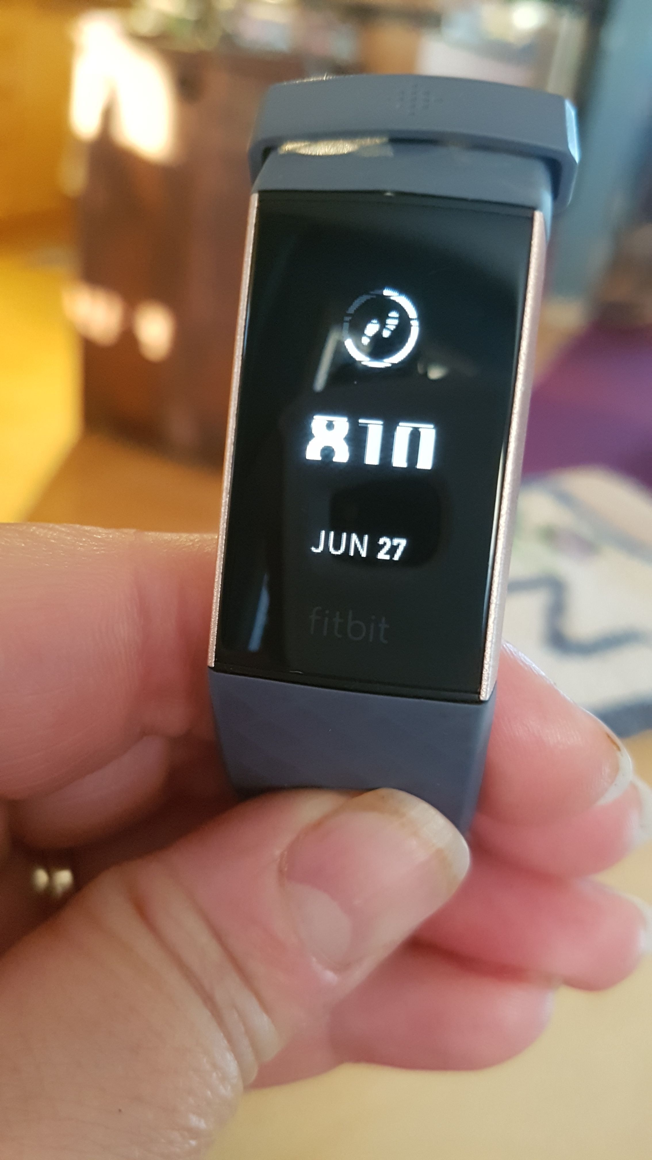 fitbit charge 3 reset screen