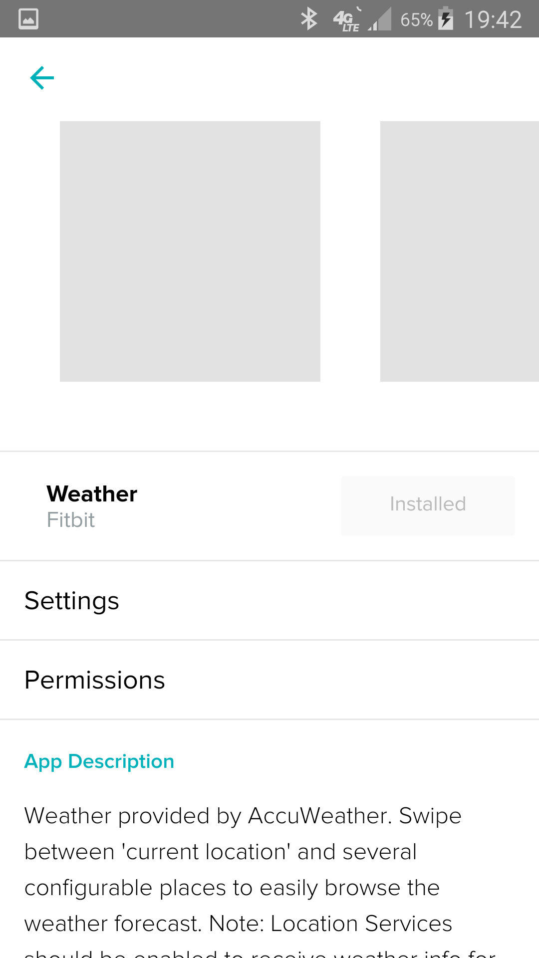 fitbit versa weather settings