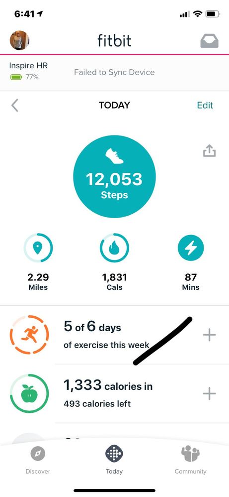 sync fitbit inspire hr