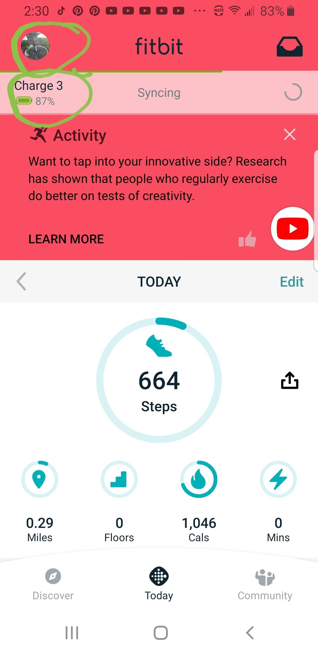 how to set up alarm on fitbit charge 2