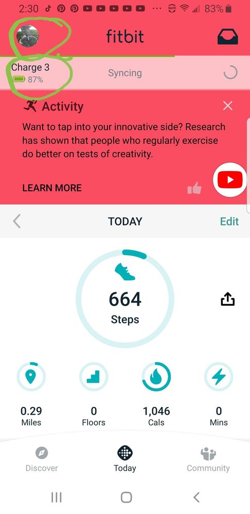 fitbit silent alarm charge 3