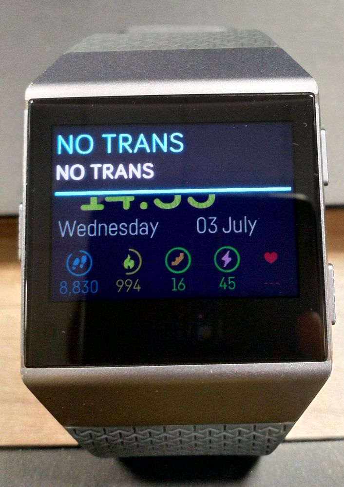 When there's no messages, it shows "No Trans"