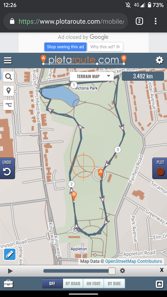 Online route tracker