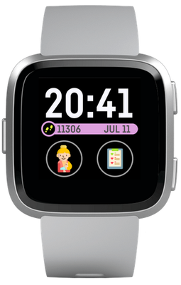 Fitbit with outlet watch face