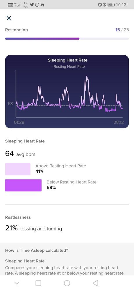 fitbit with sleep tracker and heart rate