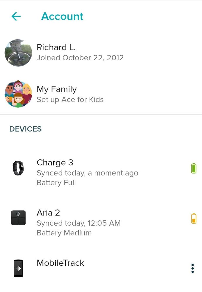 Notice battery level