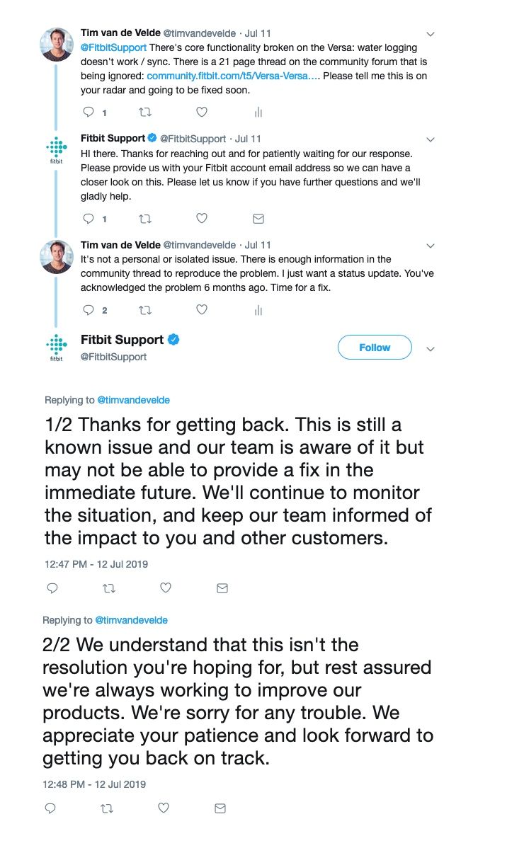 fitbit support forum