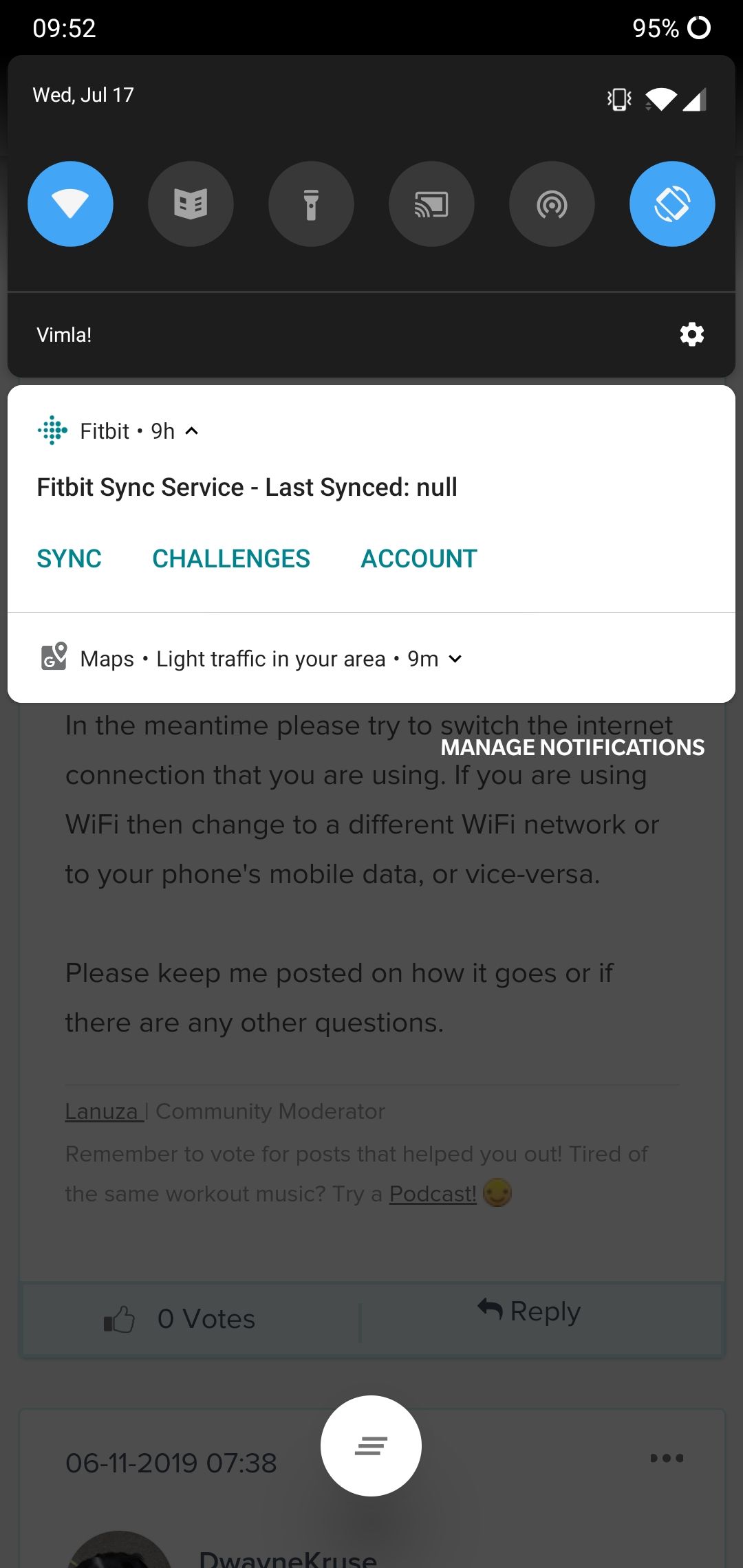 Fitbit out of discount sync