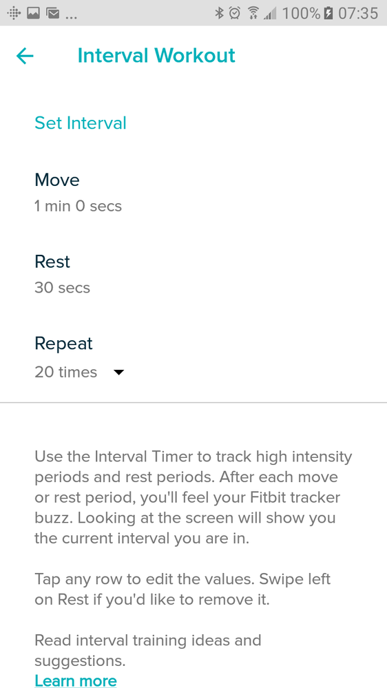 Fitbit with interval timer new arrivals