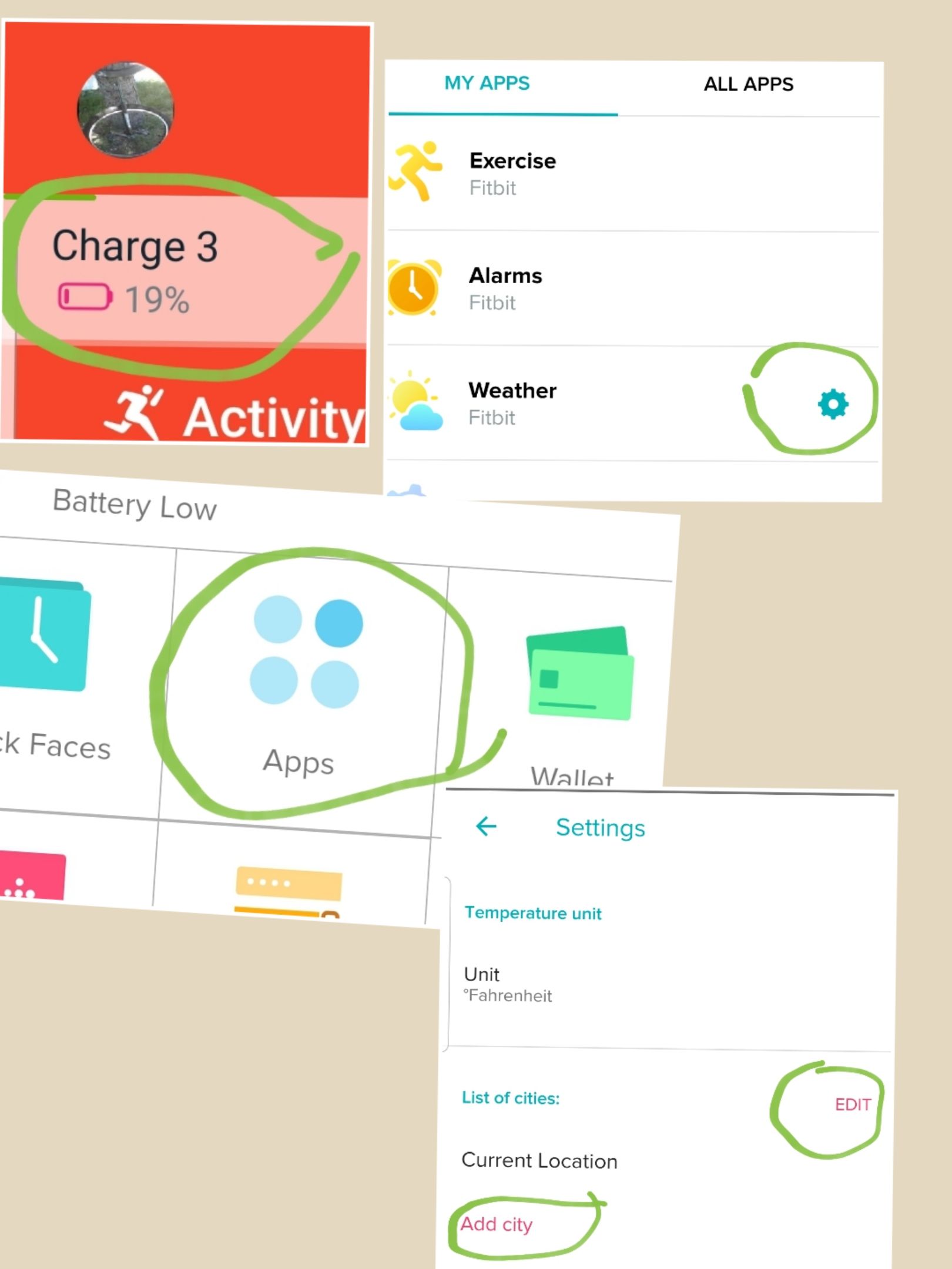 How to change the location for the Weather app? Fitbit Community