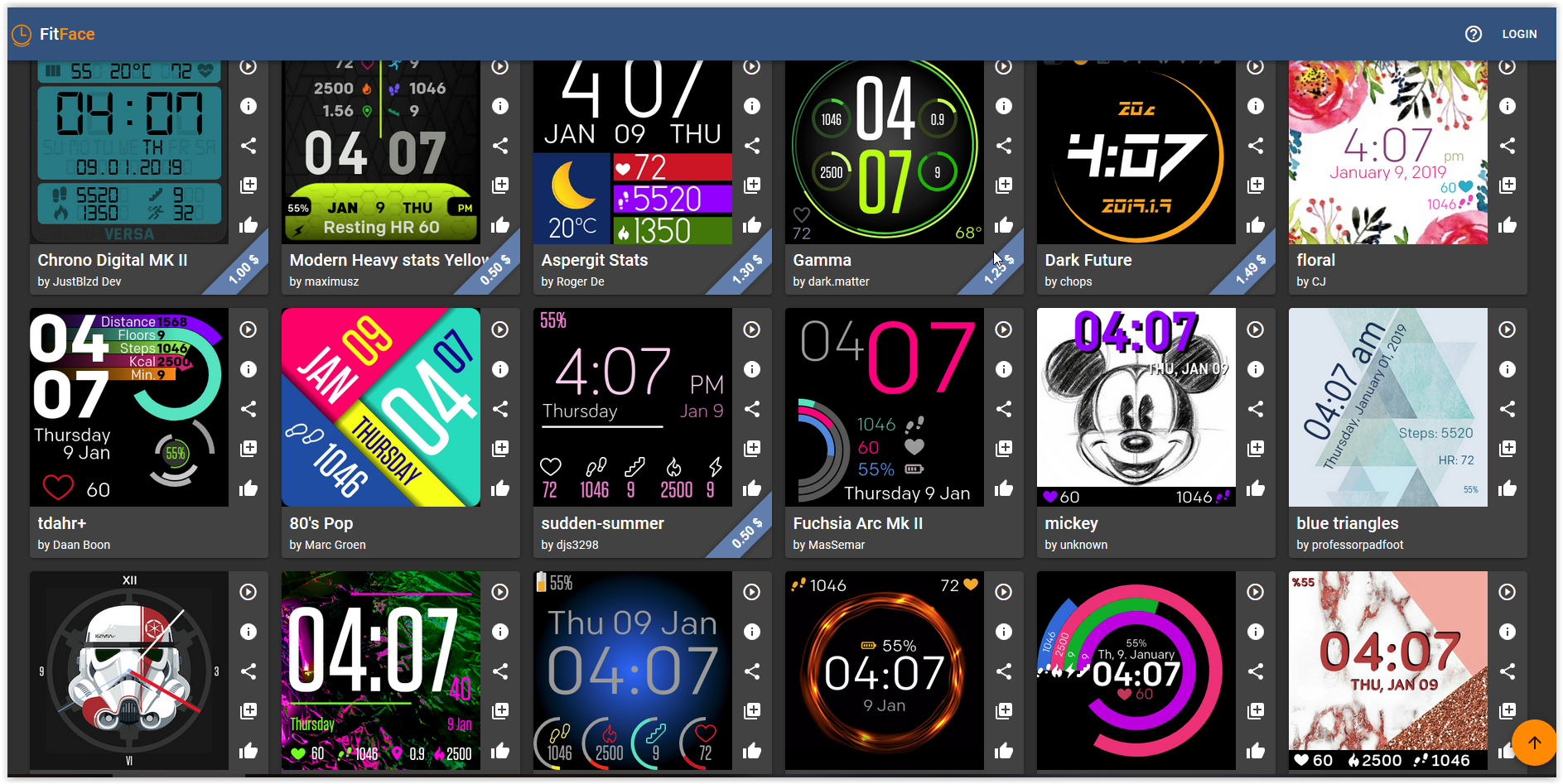 Fitbit watch 2024 clock faces