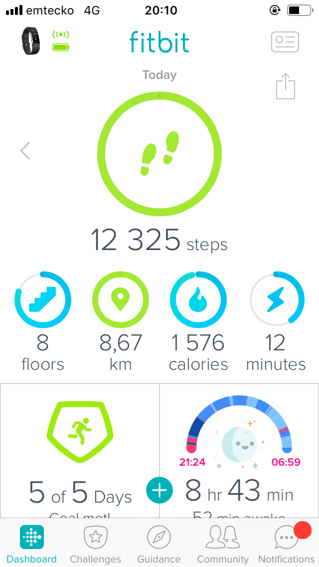 fitbit calorie counting