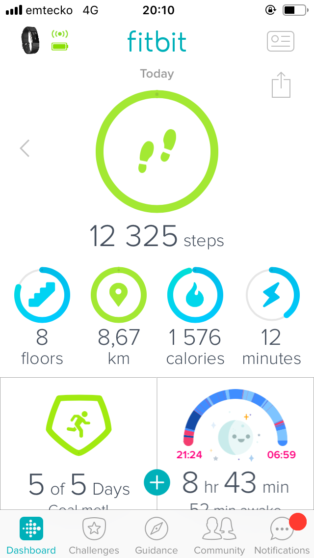 fitbit calorie target