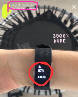 879 calories burned