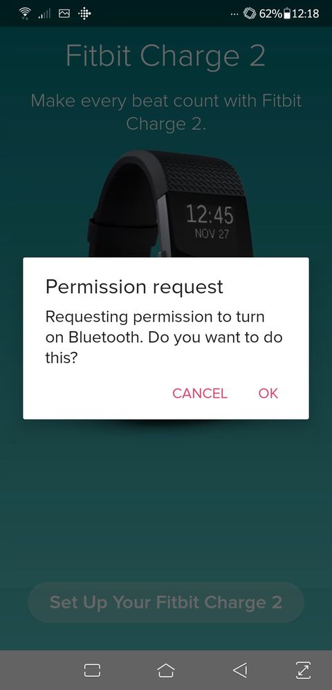 fitbit charge 3 sorry the setup is taking longer than usual