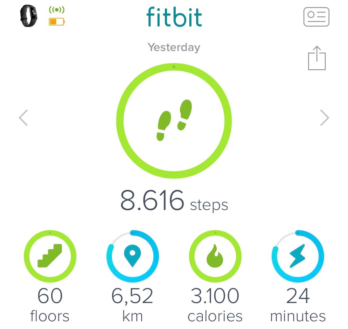 fitbit charge 3 not counting stairs