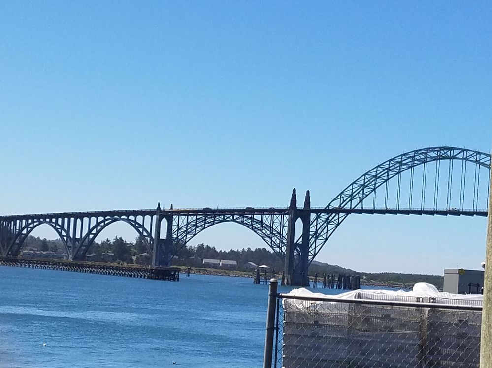 Have forgotten which bridge this is, but it was on the west coast as my daughter and I were driving the coast highway from Portland to San Francisco.  Perhaps someone recognizes it? it