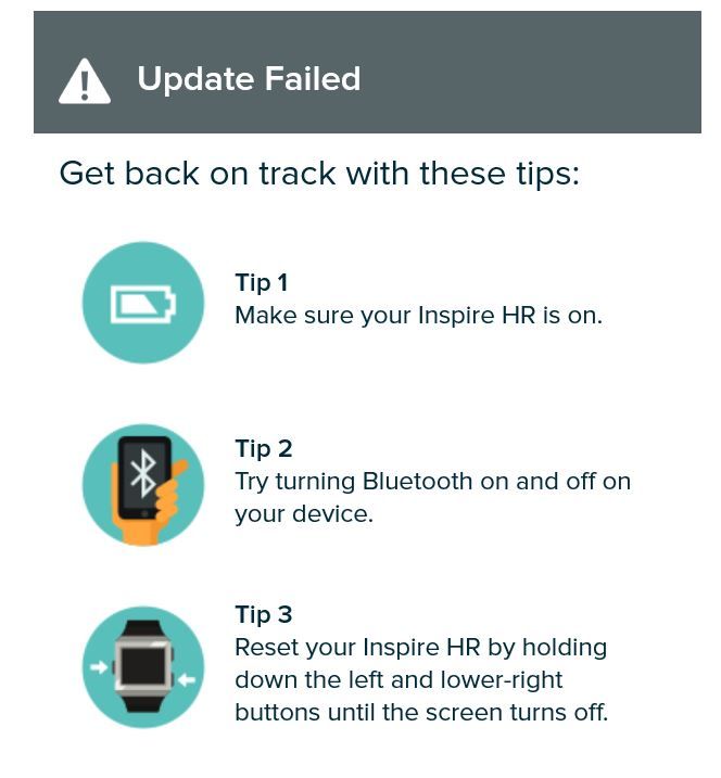 fitbit inspire setup problems