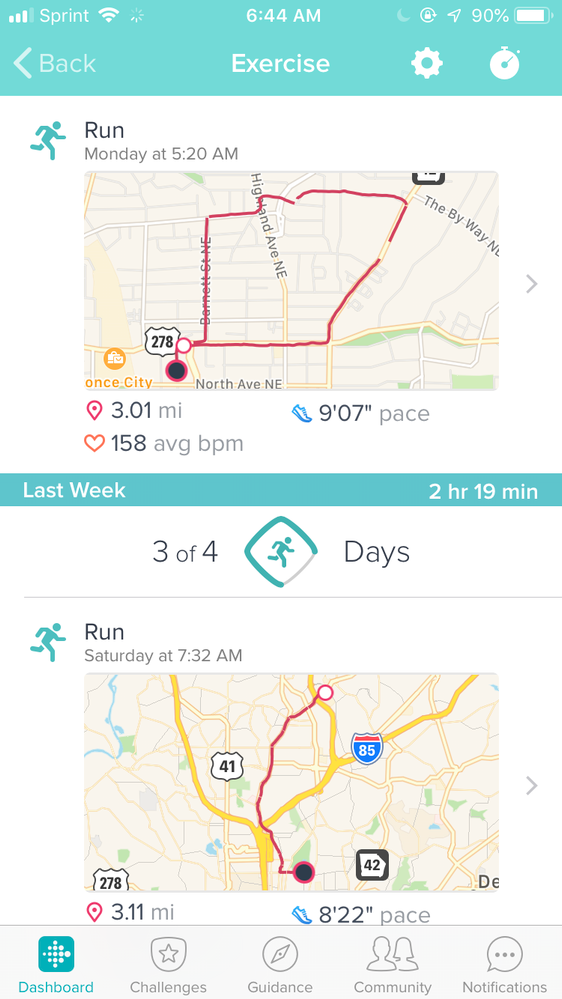 Re: Saturday run, the map is of a 10k I ran in July.  This run was a 5k in a different part of town