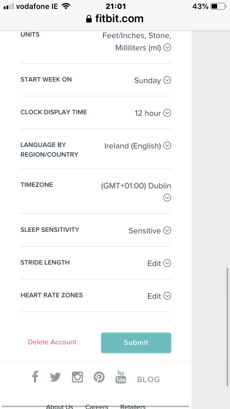 fitbit 24 hour clock charge 2