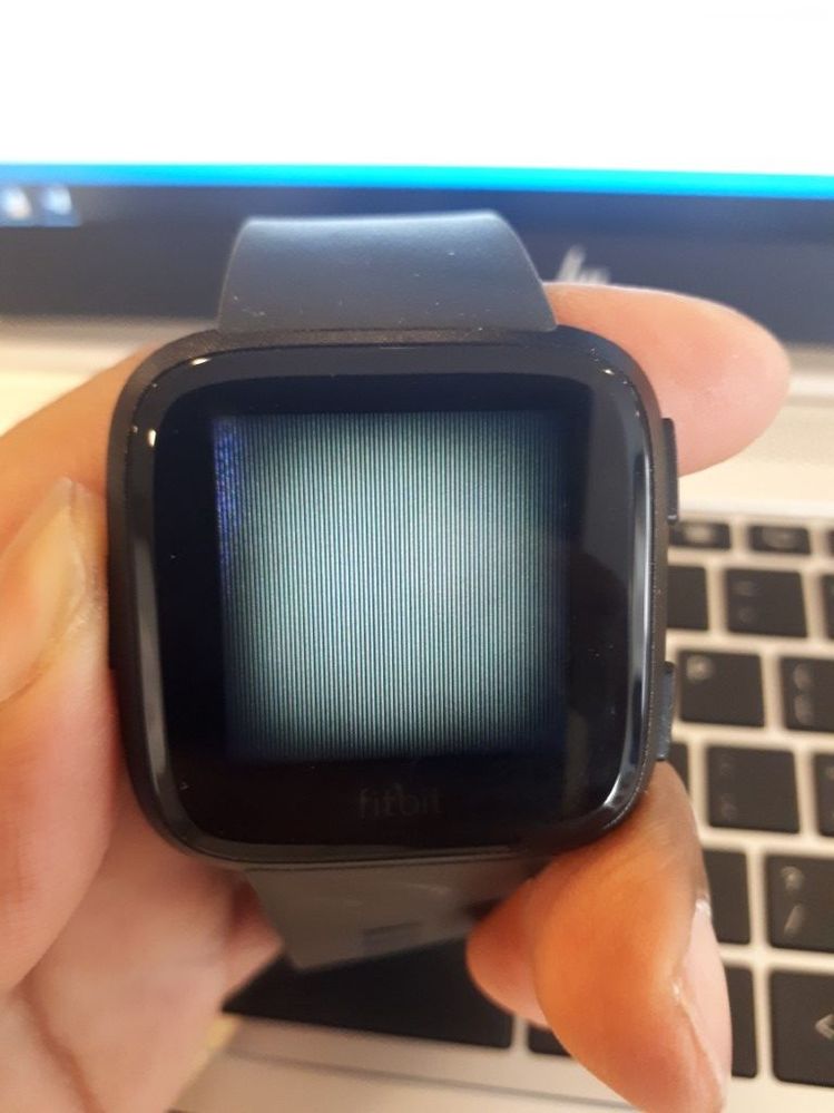 fitbit watch screen black