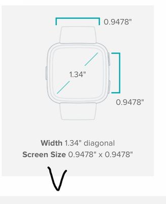 Fitbit versa 2 screen size on sale