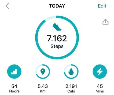 fitbit stair count
