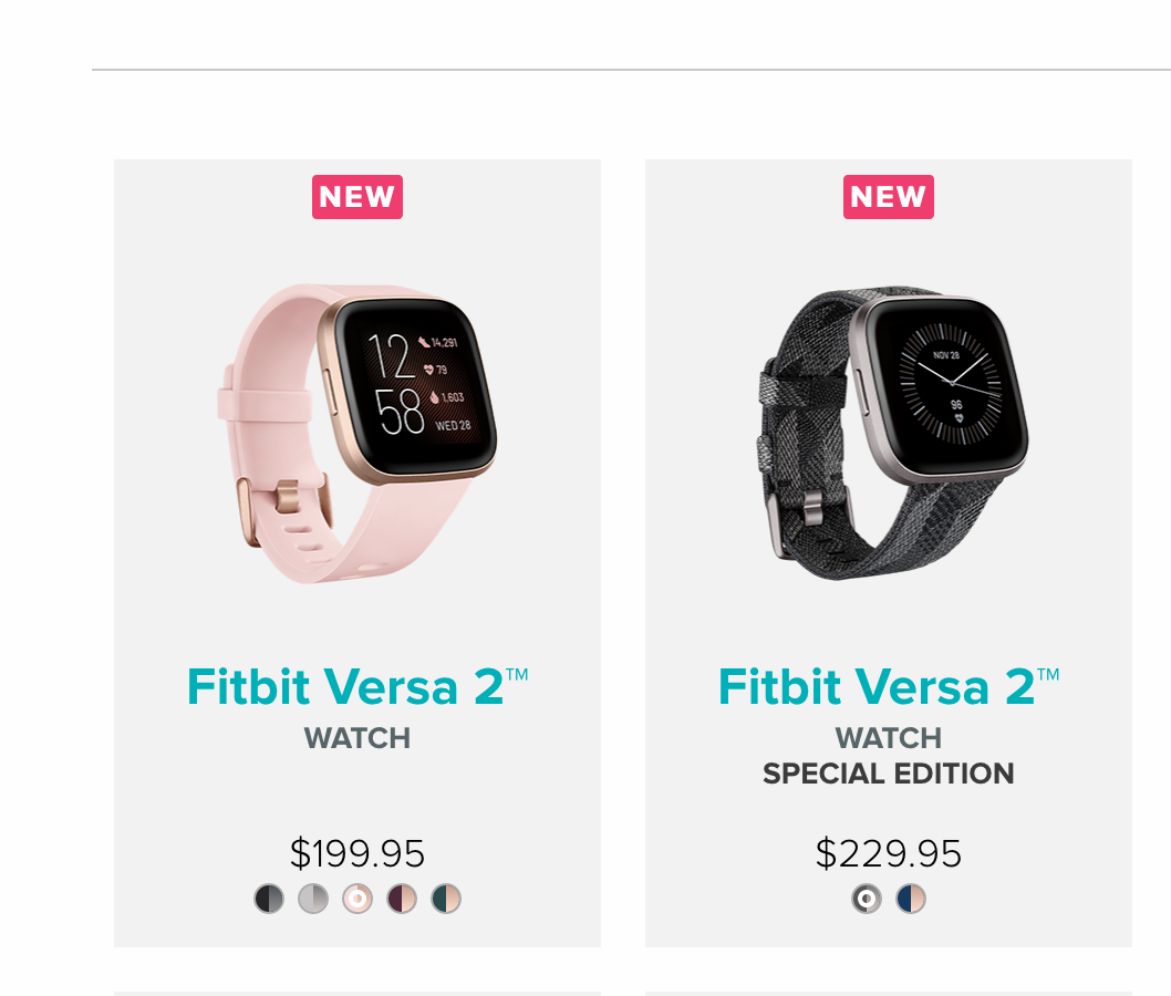 fitbit versa special edition vs fitbit versa 2