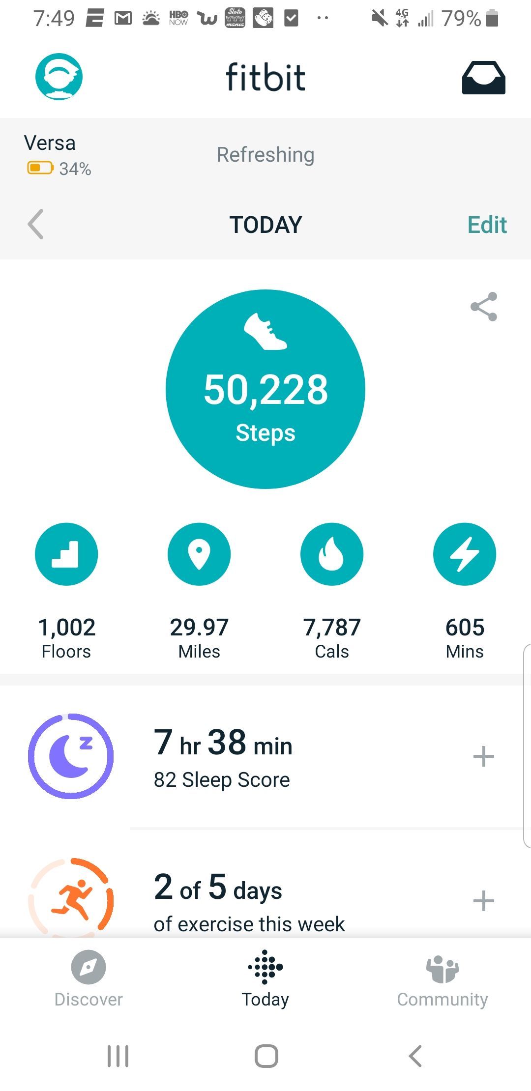 fitbit stairs