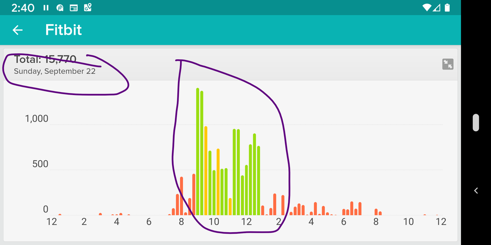 fitbit bike steps