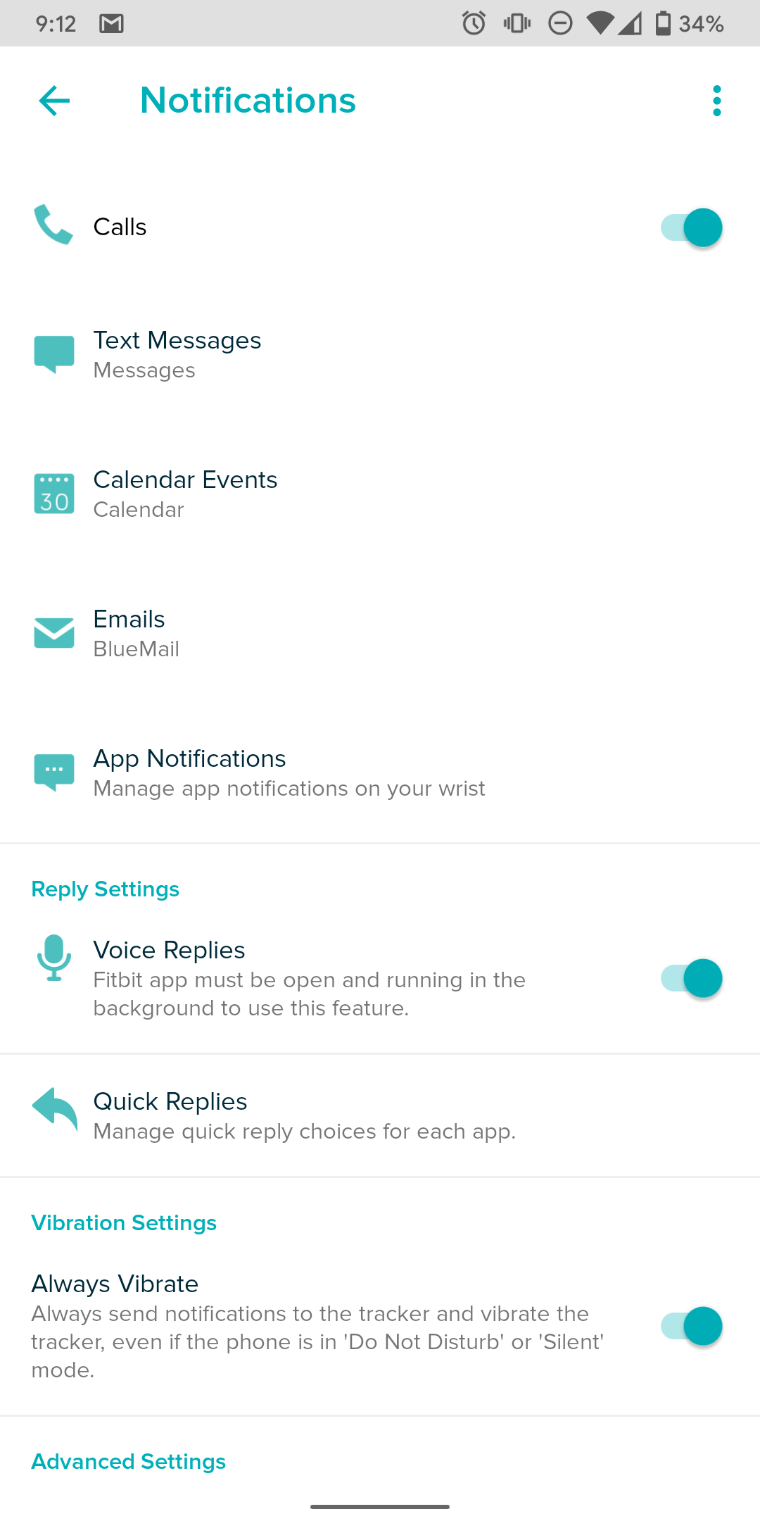 how to set up fitbit to receive text messages
